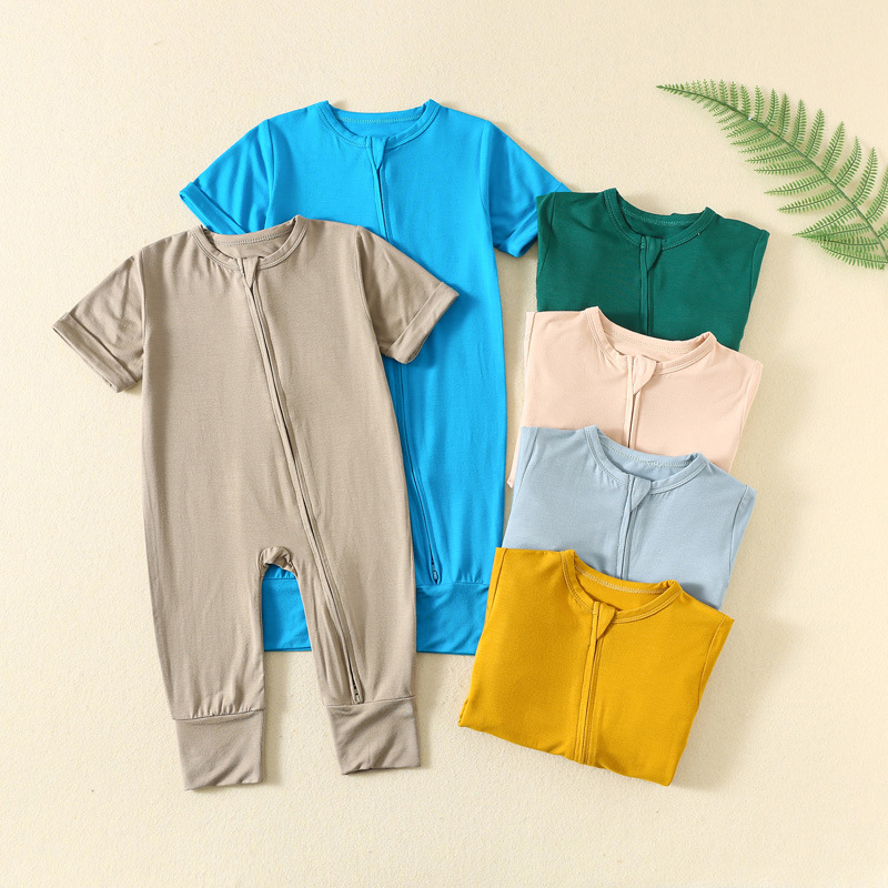 Cotton Baby Onesies Zipper - Somenie INS Style Baby Bamboo Fiber