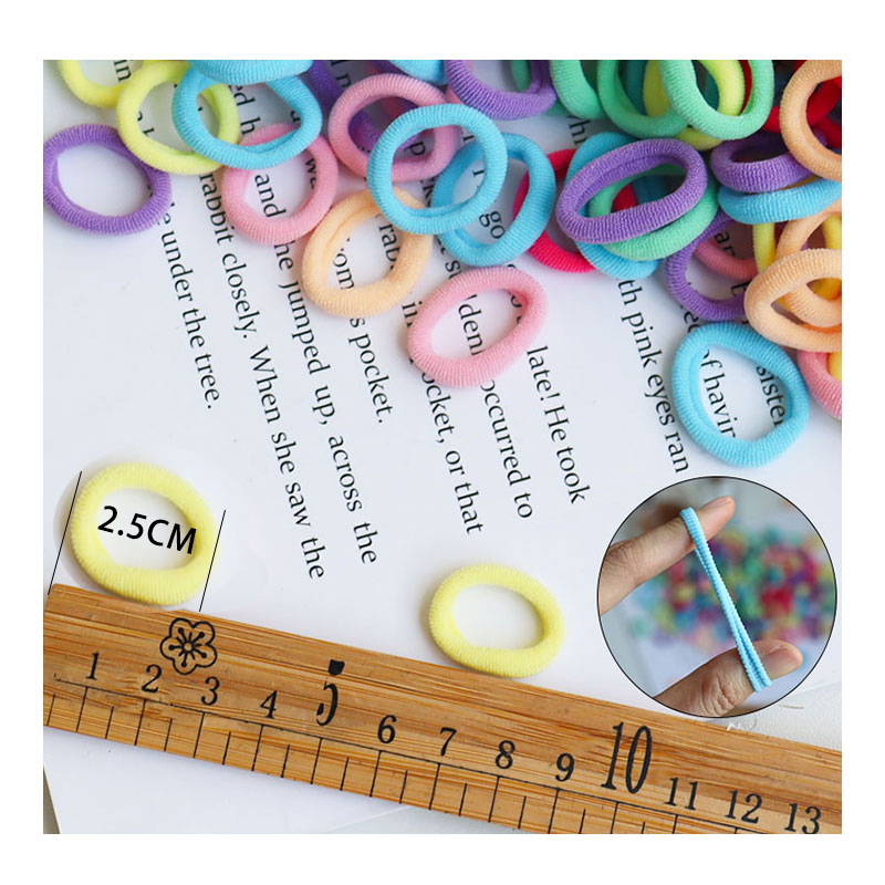 50/100Pcs 2.5cm Elastic Hair B - Baby Gear 评论和价格