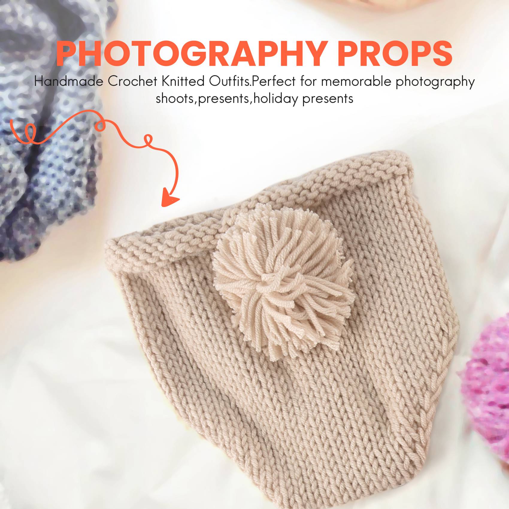 F-3C Newborn Baby Photography  - Infant Photography Props Outfit 评论和价格