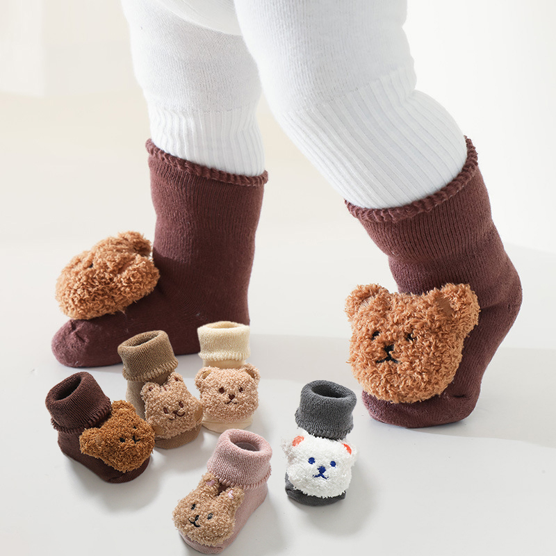Thick Coral Fleece Baby Socks  - Unisex Baby Socks Non Slip 评论和价格