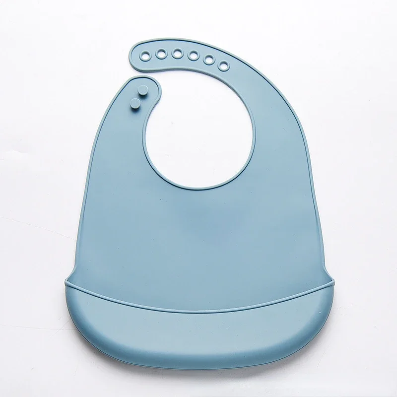 1Pc Solid Color Silicone Baby  - Waterproof Baby Bibs Silicone 评论和价格