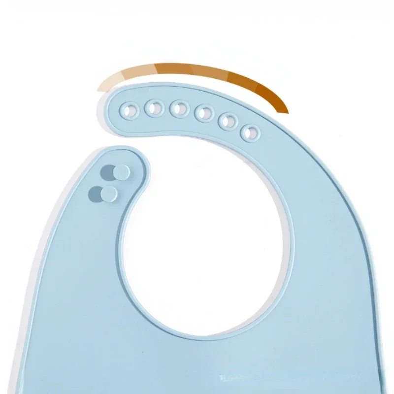 1Pc Solid Color Silicone Baby  - Waterproof Baby Bibs Silicone 评论和价格