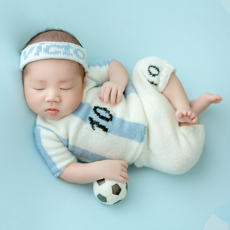 Football Baby Theme Newborn Ph - Infant Photography Props Outfit 评论和价格
