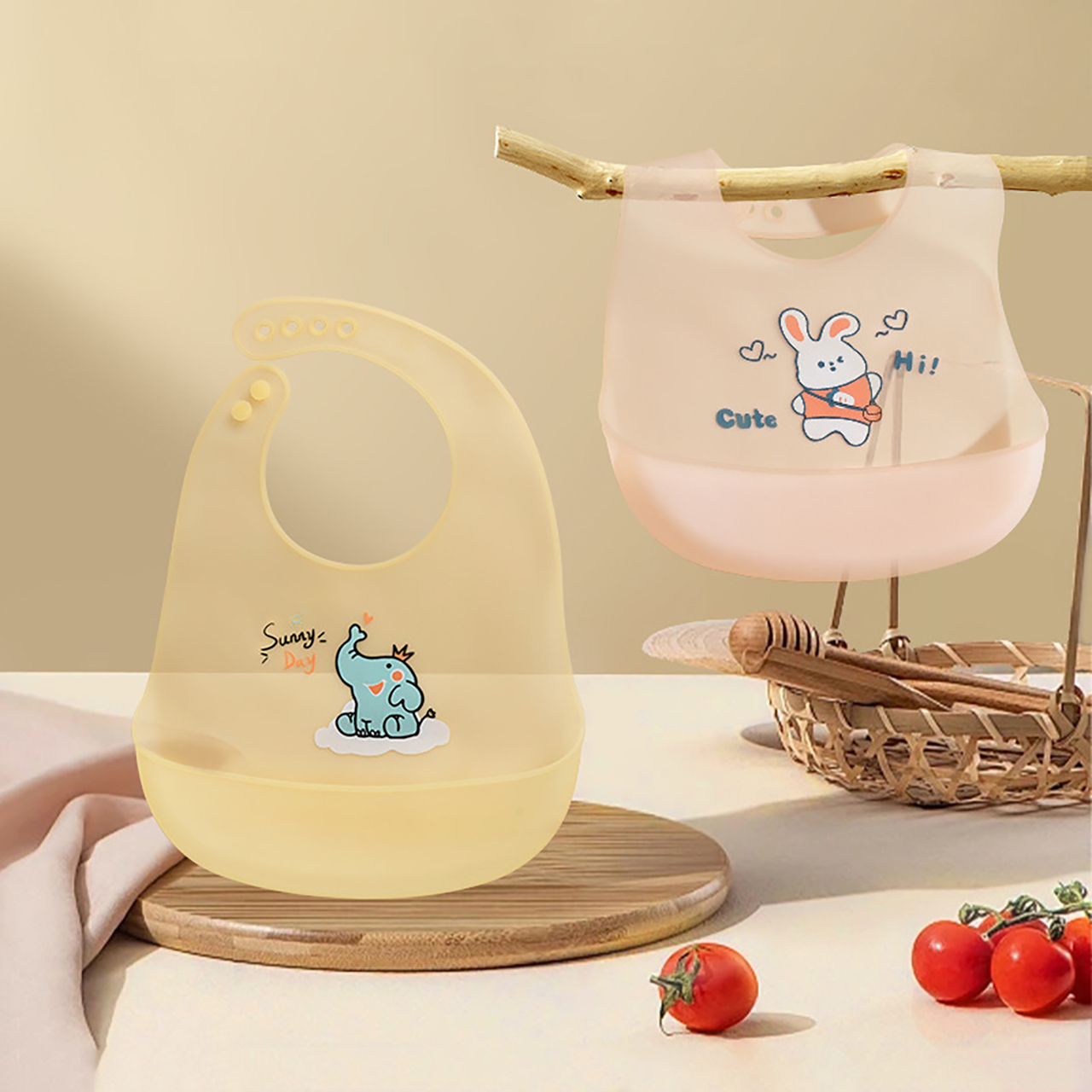 0-1Year Baby Silicone Bib Summ - Waterproof Baby Bibs Silicone 评论和价格