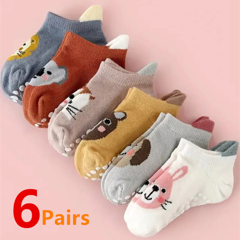 6Pairs/Lot Newborn Baby Socks  - Unisex Baby Socks Non Slip 评论和价格