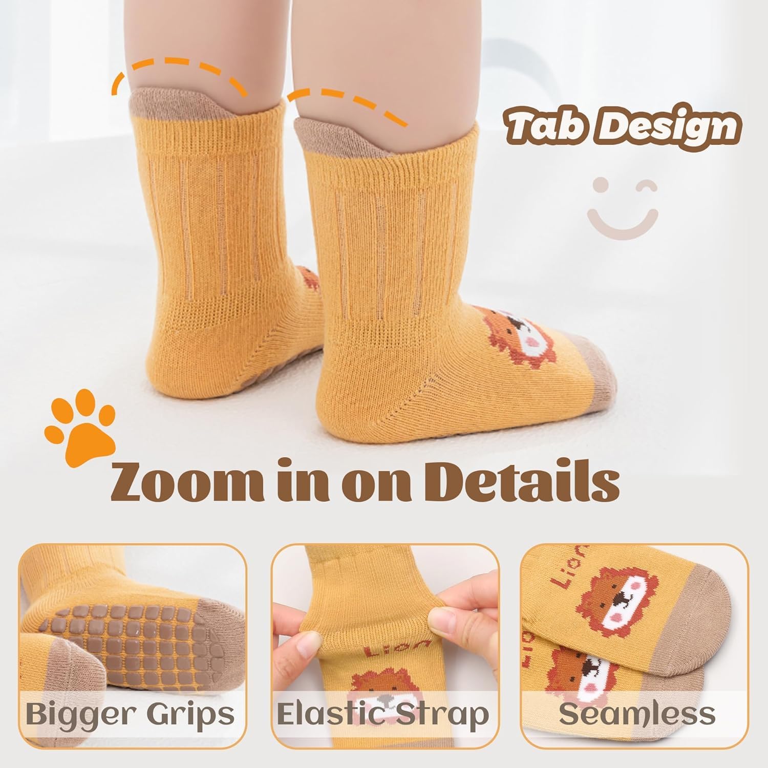 Toddler Non Slip Socks, Cartoo - Unisex Baby Socks Non Slip 评论和价格