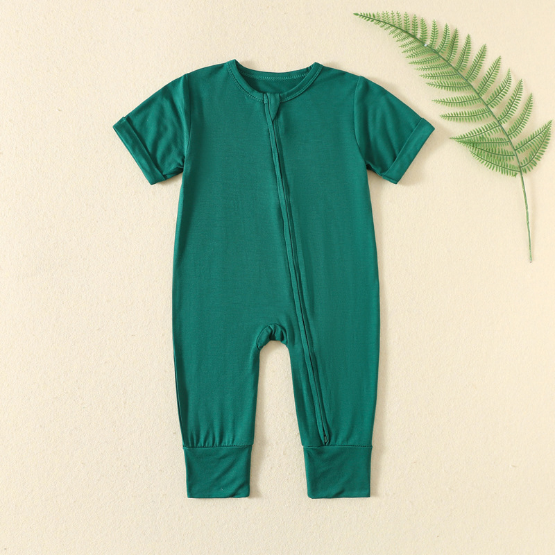 Somenie INS Style Baby Bamboo  - Cotton Baby Onesies Zipper 评论和价格