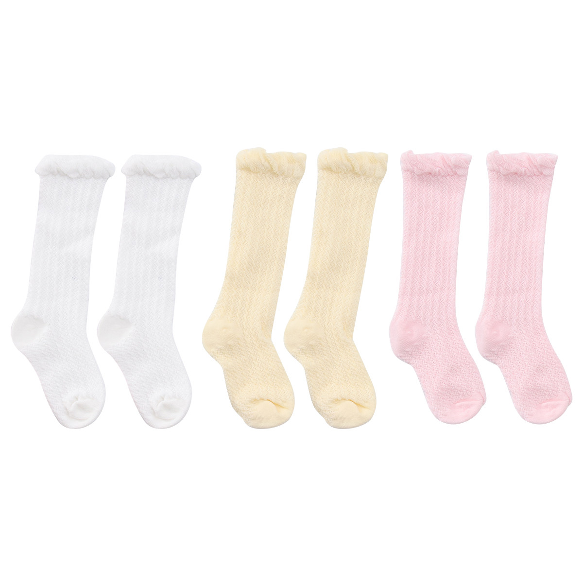 3Pairs Anti-Mosquito Long Sock - Unisex Baby Socks Non Slip 评论和价格