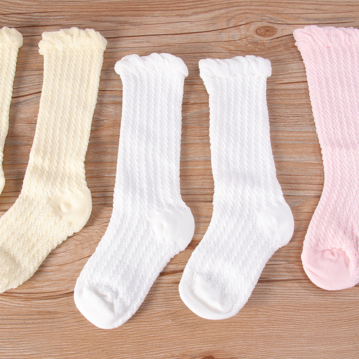 3Pairs Anti-Mosquito Long Sock - Unisex Baby Socks Non Slip 评论和价格