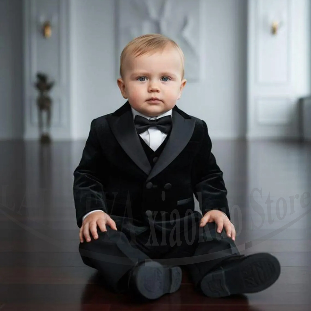 Baby Boys Velvet Suit Set with - Baby Boy Suit Set Baptism 评论和价格