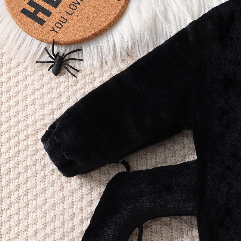 Newborn Baby Black Spider Romp - Cotton Baby Onesies Zipper 评论和价格