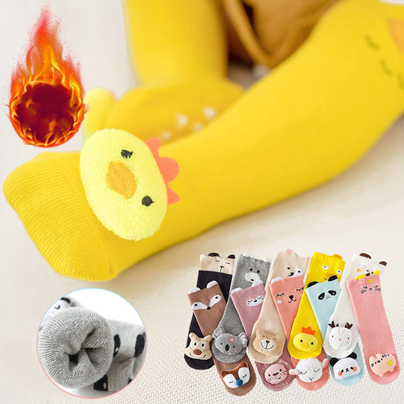 Winter Thick Cotton Kids Long  - Unisex Baby Socks Non Slip 评论和价格
